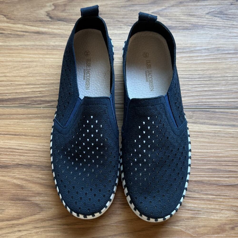 Ilse Jacobson Tulip Platform Shoes in Dark Indigo Size 38 (Size 8 US) - Picture 2 of 8